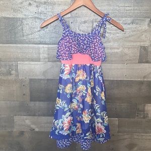 Beautiful Jona Michelle Blue Floral Summer Dress